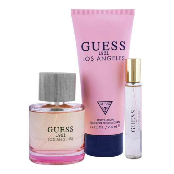 GUESS 1981 LOS ANGELES(W)(W/B)3PC SET(3.4oz edt sp,6.7oz Body Lotion,15ml edt Travel sp)